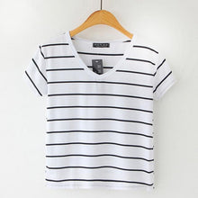 Load image into Gallery viewer, Striped Crop T-Shirt