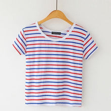 Load image into Gallery viewer, Striped Crop T-Shirt