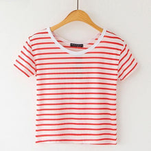 Load image into Gallery viewer, Striped Crop T-Shirt