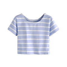 Load image into Gallery viewer, Striped Crop T-Shirt