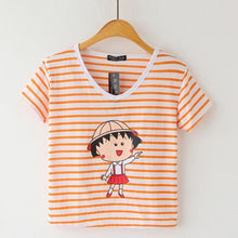Load image into Gallery viewer, Striped Crop T-Shirt