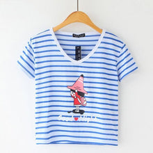 Load image into Gallery viewer, Striped Crop T-Shirt