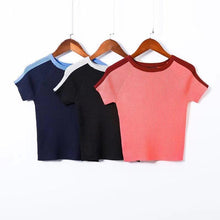 Load image into Gallery viewer, Striped Crop T-Shirt