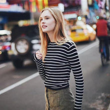 Load image into Gallery viewer, Striped Long Sleeve O-Neck Shirt