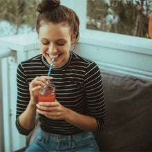 Load image into Gallery viewer, Striped Long Sleeve O-Neck Shirt