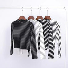 Load image into Gallery viewer, Striped Long Sleeve O-Neck Shirt