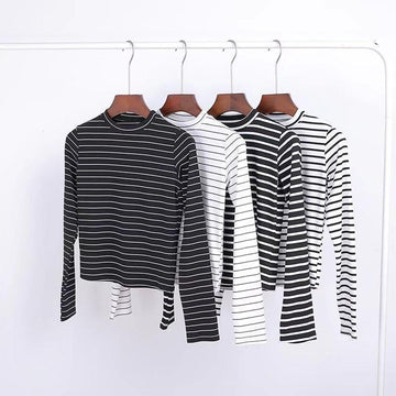 Striped Long Sleeve O-Neck Shirt