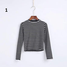 Load image into Gallery viewer, Striped Long Sleeve O-Neck Shirt