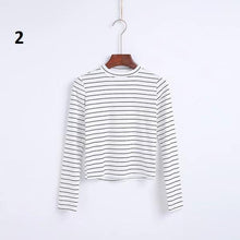 Load image into Gallery viewer, Striped Long Sleeve O-Neck Shirt