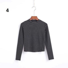 Load image into Gallery viewer, Striped Long Sleeve O-Neck Shirt