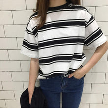 Load image into Gallery viewer, Striped Loose T-Shirt