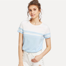 Load image into Gallery viewer, Striped Patchwork T-Shirt