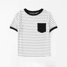 Load image into Gallery viewer, Striped Patchwork T-Shirt