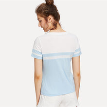 Load image into Gallery viewer, Striped Patchwork T-Shirt