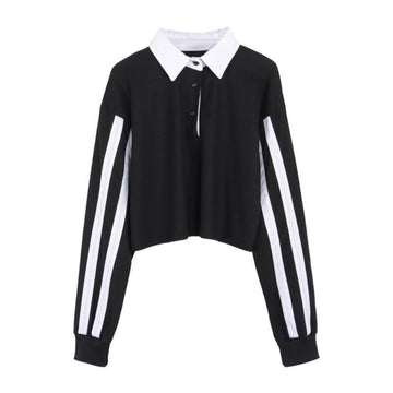 Striped Turn-Down Collar Shirt