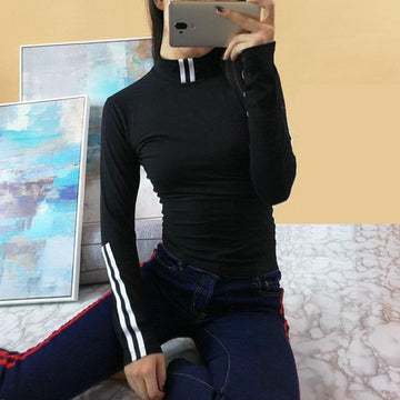 Striped Turtleneck Shirt