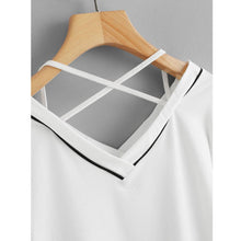 Load image into Gallery viewer, Striped V-Neck Short T-Shirt