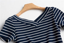 Load image into Gallery viewer, Striped V-Neck T-Shirt