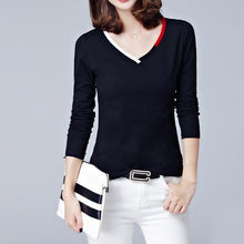 Load image into Gallery viewer, Striped V-Neck T-Shirt