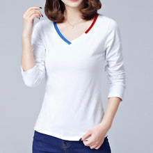 Load image into Gallery viewer, Striped V-Neck T-Shirt