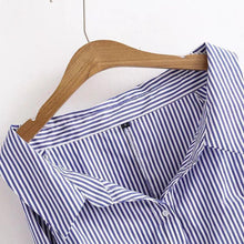 Load image into Gallery viewer, Turn-Down Collar and Gathered Sleeve Shirt