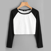 Load image into Gallery viewer, Two Tone Crop Shirt