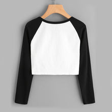 Load image into Gallery viewer, Two Tone Crop Shirt