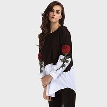 Load image into Gallery viewer, Two Tone Rose Embroidery Shirt