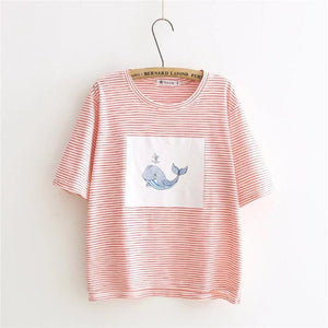 Whale Striped T-Shirt