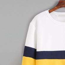 Load image into Gallery viewer, Two Tone Striped Sweatshirt